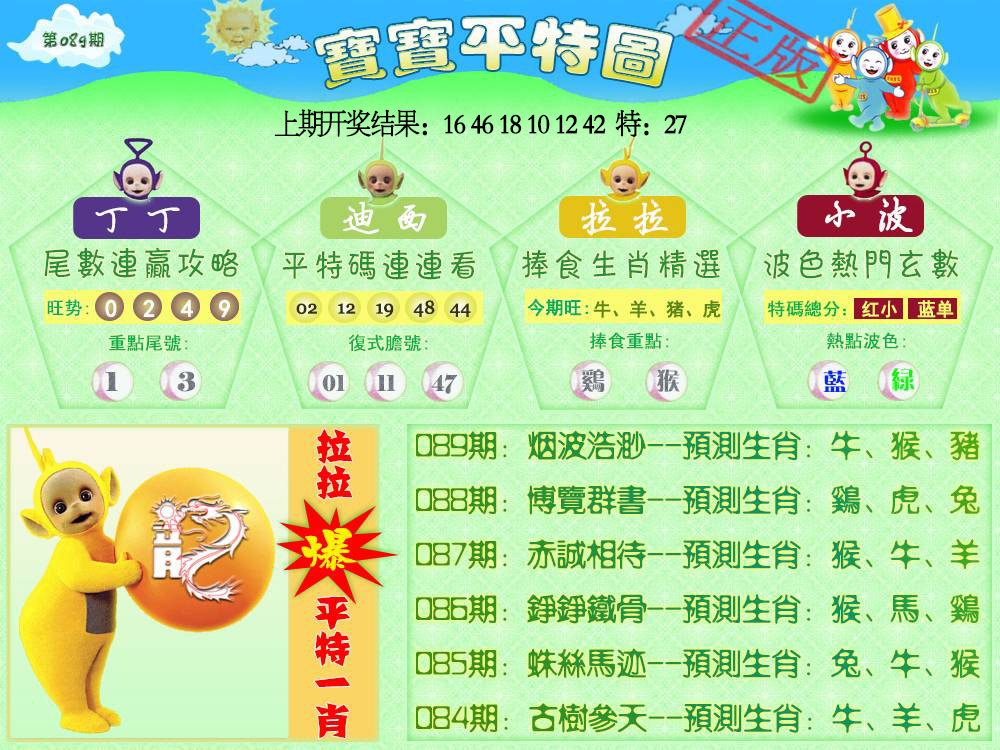 089期天线宝宝平特图[图]